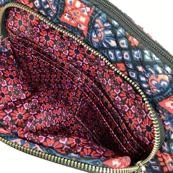 Vera Bradley Crossbody Purse Mosaic Tile Pink Blue Black - Picture 4 of 6
